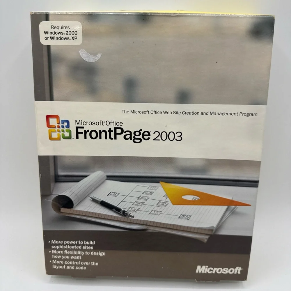 Microsoft FrontPage 2003 Software Box